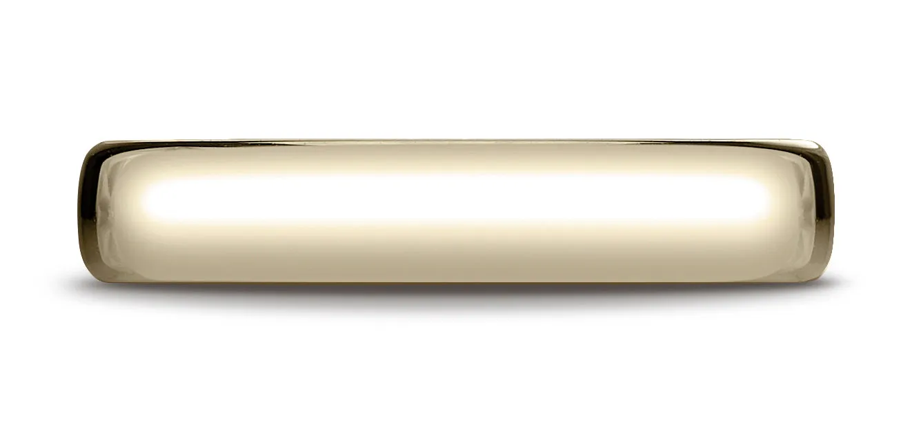 Benchmark 10K Yellow Gold 4.5mm European Comfort-Fit Wedding Band Ring (Sizes 4 - 14 )