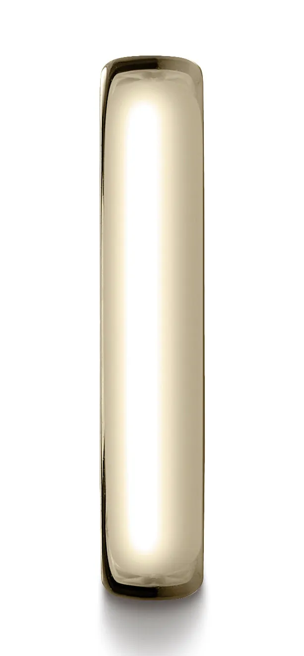 Benchmark 10K Yellow Gold 4.5mm European Comfort-Fit Wedding Band Ring (Sizes 4 - 14 )