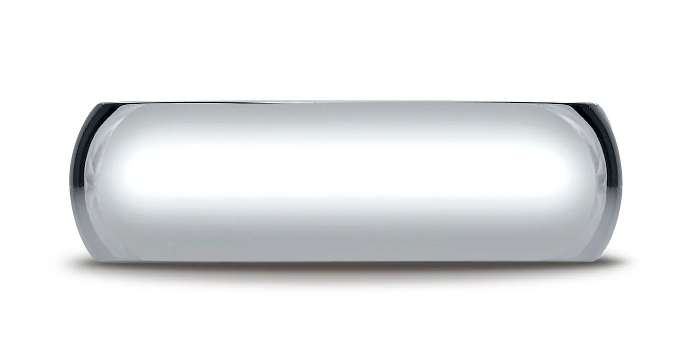 Benchmark 14K White Gold 7mm Slightly Domed Standard Comfort-Fit Wedding Band Ring (Sizes 4 - 15 )