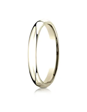 Benchmark 14K Yellow Gold 3mm Slightly Domed Standard Comfort-Fit Wedding Band Ring (Sizes 4 - 15 )