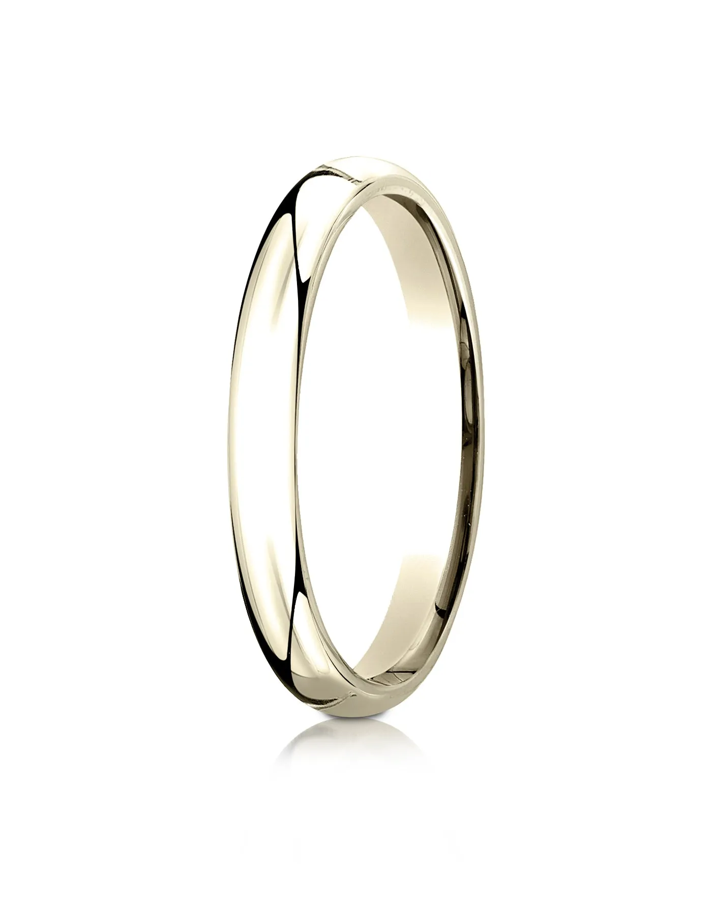 Benchmark 14K Yellow Gold 3mm Slightly Domed Standard Comfort-Fit Wedding Band Ring (Sizes 4 - 15 )