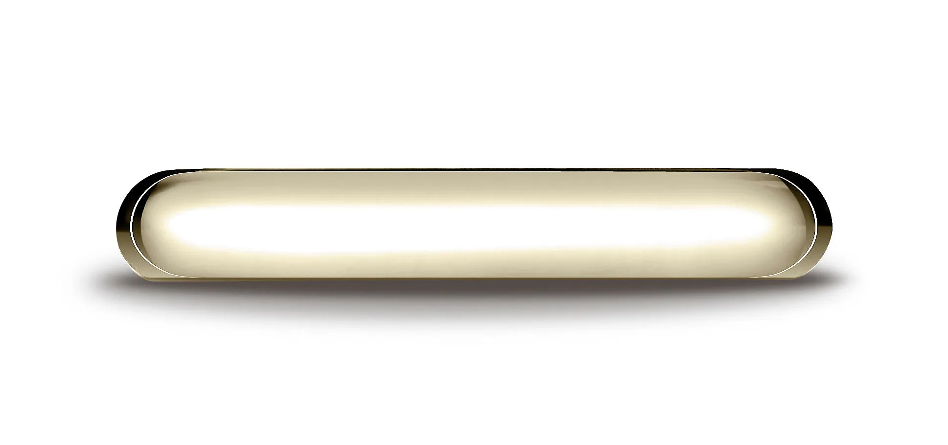 Benchmark 14K Yellow Gold 4mm High Dome Heavy Comfort-Fit Wedding Band Ring (Sizes 4 - 15 )