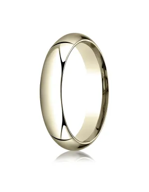 Benchmark 14K Yellow Gold 5mm High Dome Heavy Comfort-Fit Wedding Band Ring (Sizes 4 - 15 )