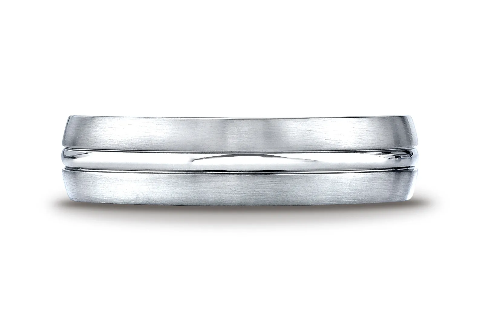 Benchmark Cobaltchrome 6mm Comfort-Fit Satin-Finished Design Wedding Band Ring, (Sizes 6 - 14)