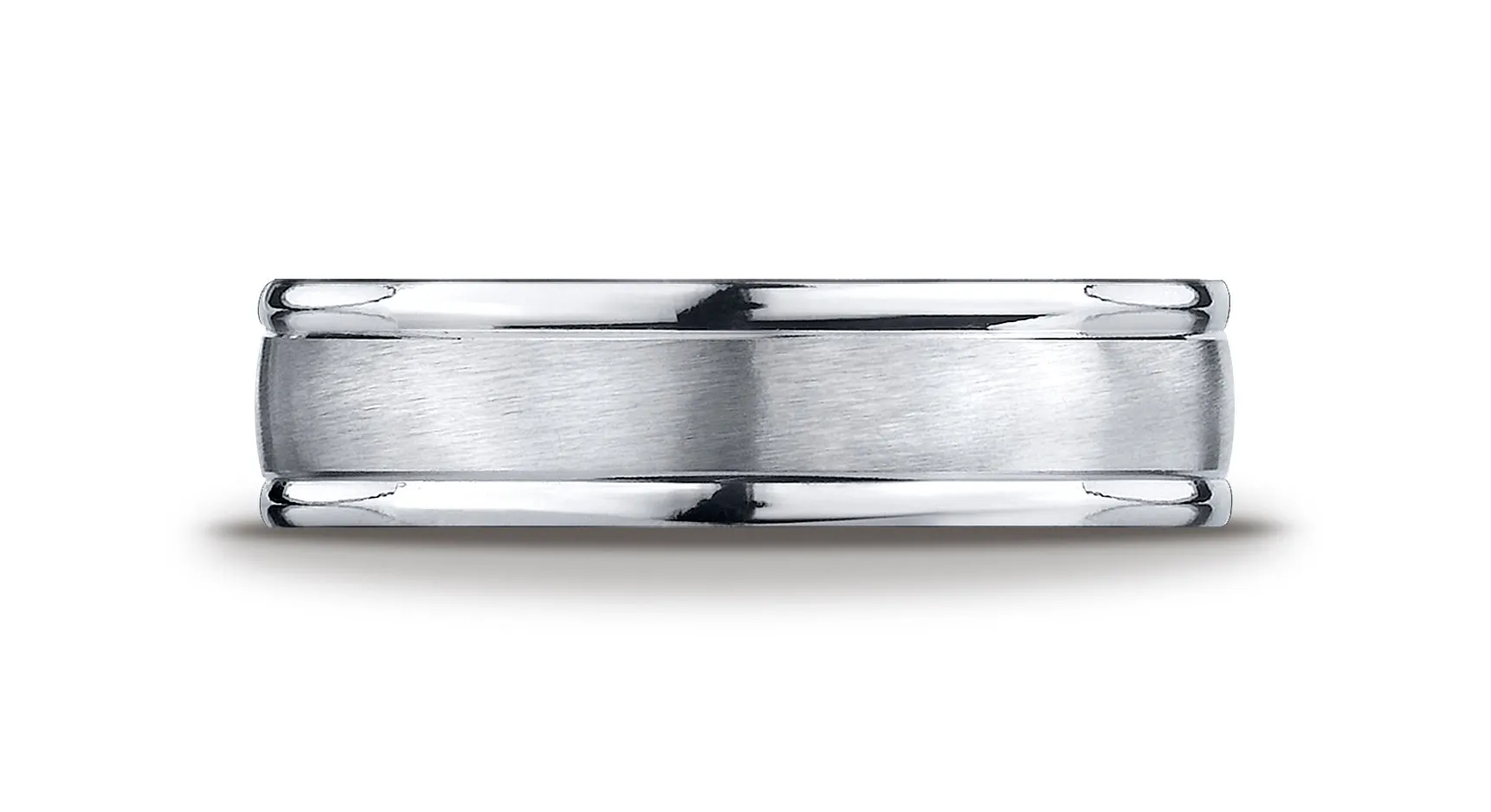 Benchmark Cobaltchrome 6mm Comfort-Fit Satin-Finished Round Edge Design Wedding Band Ring
