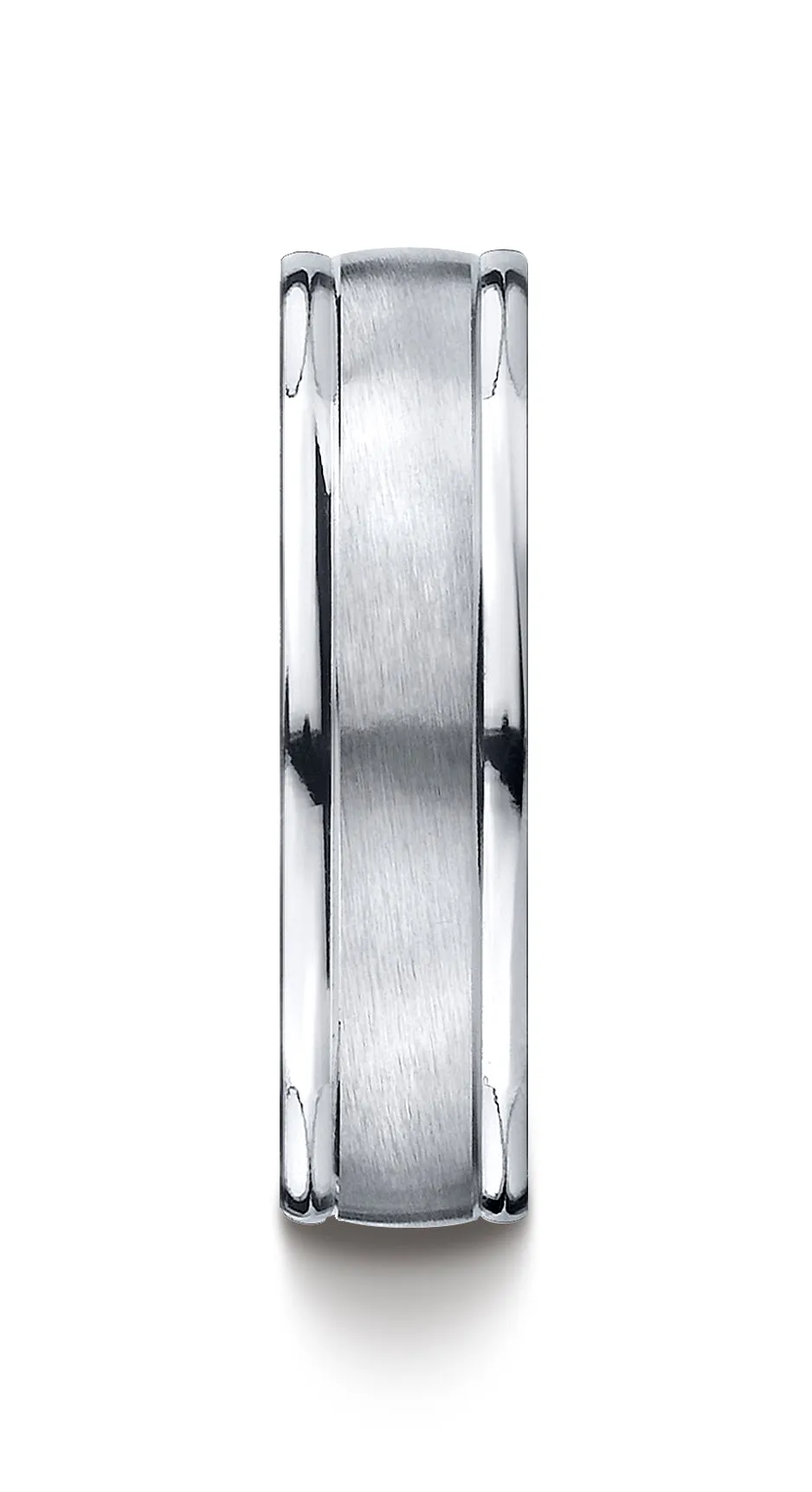 Benchmark Cobaltchrome 6mm Comfort-Fit Satin-Finished Round Edge Design Wedding Band Ring