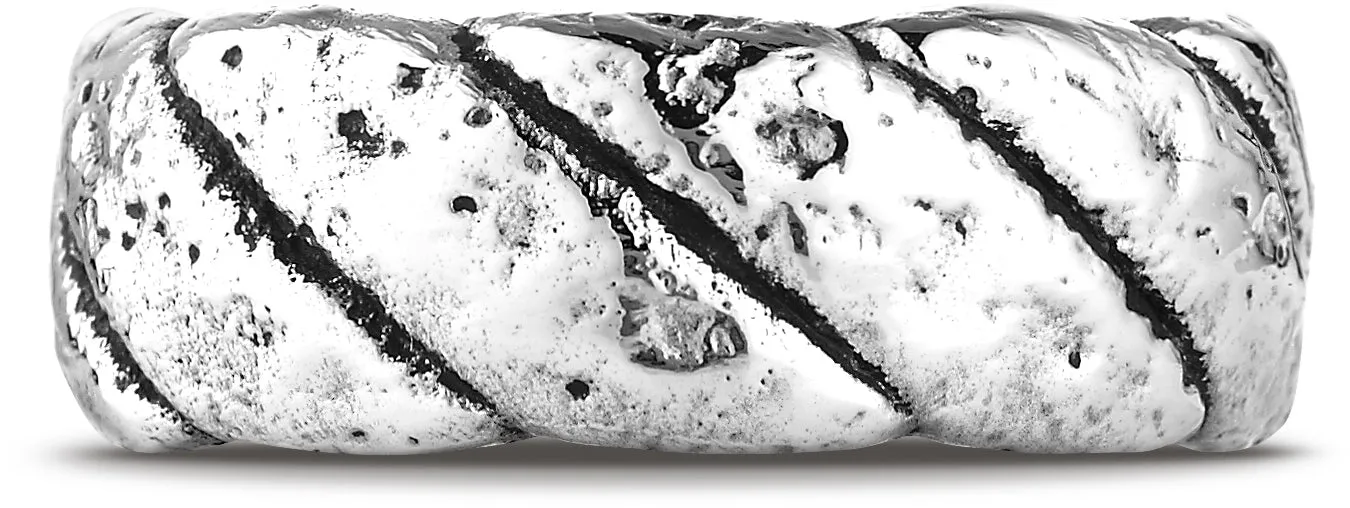 Benchmark Cobaltchrome 9mm Comfort-Fit Blackened Rustic Wedding Band Ring, (Sizes 6 - 14)