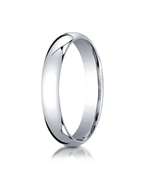 Benchmark Palladium 4mm Slightly Domed Standard Comfort-Fit Wedding Band Ring (Sizes 4 - 15 )