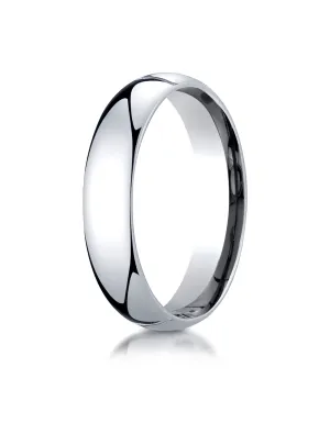 Benchmark Palladium 5mm Slightly Domed Standard Comfort-Fit Wedding Band Ring (Sizes 4 - 15 )