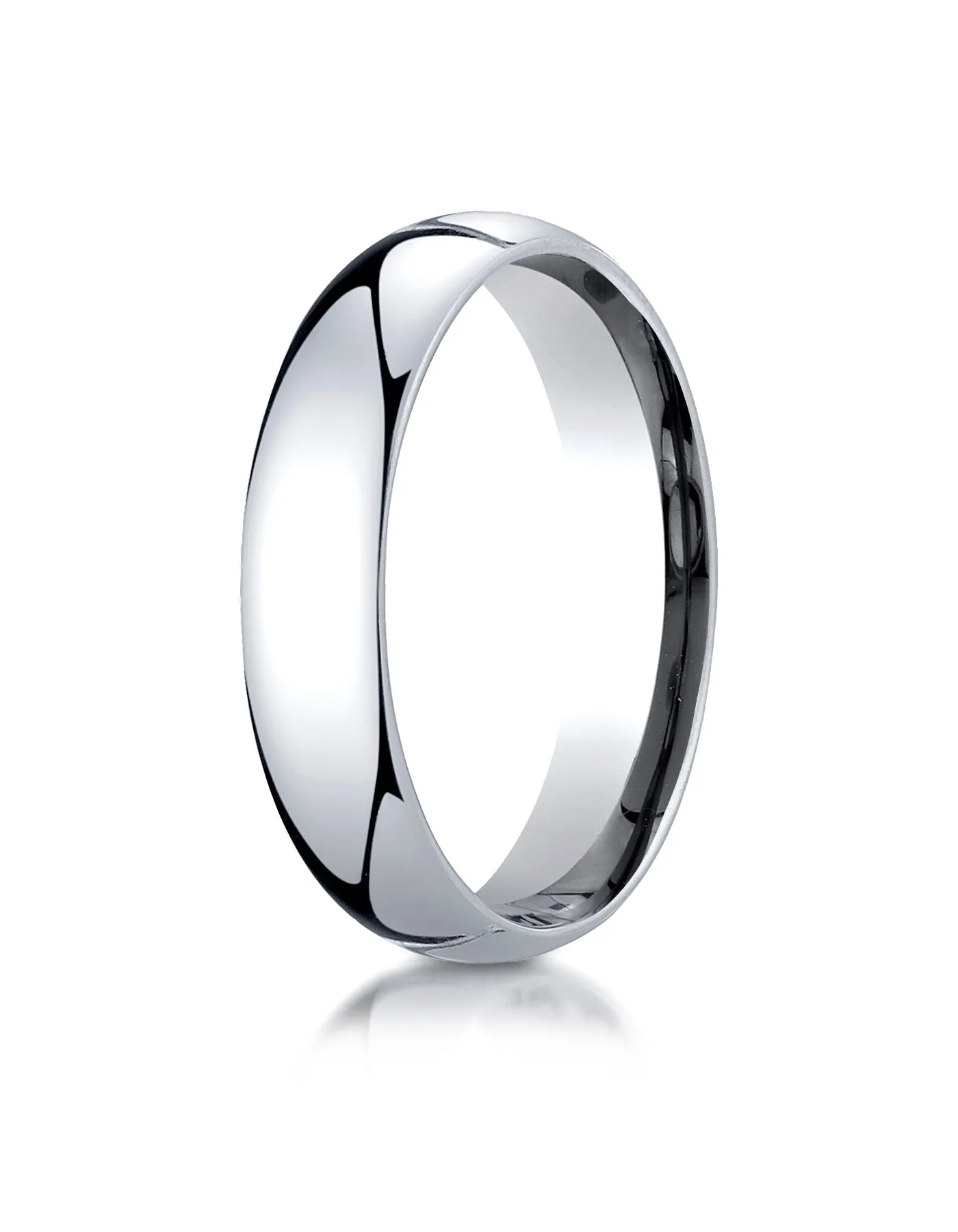 Benchmark Palladium 5mm Slightly Domed Standard Comfort-Fit Wedding Band Ring (Sizes 4 - 15 )