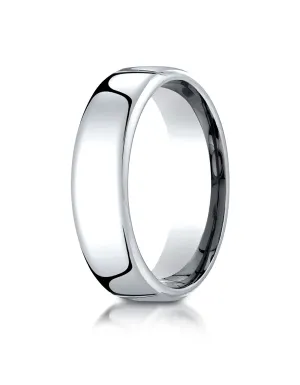 Benchmark Palladium 6.5mm European Comfort-Fit Wedding Band Ring (Sizes 4 - 14 )