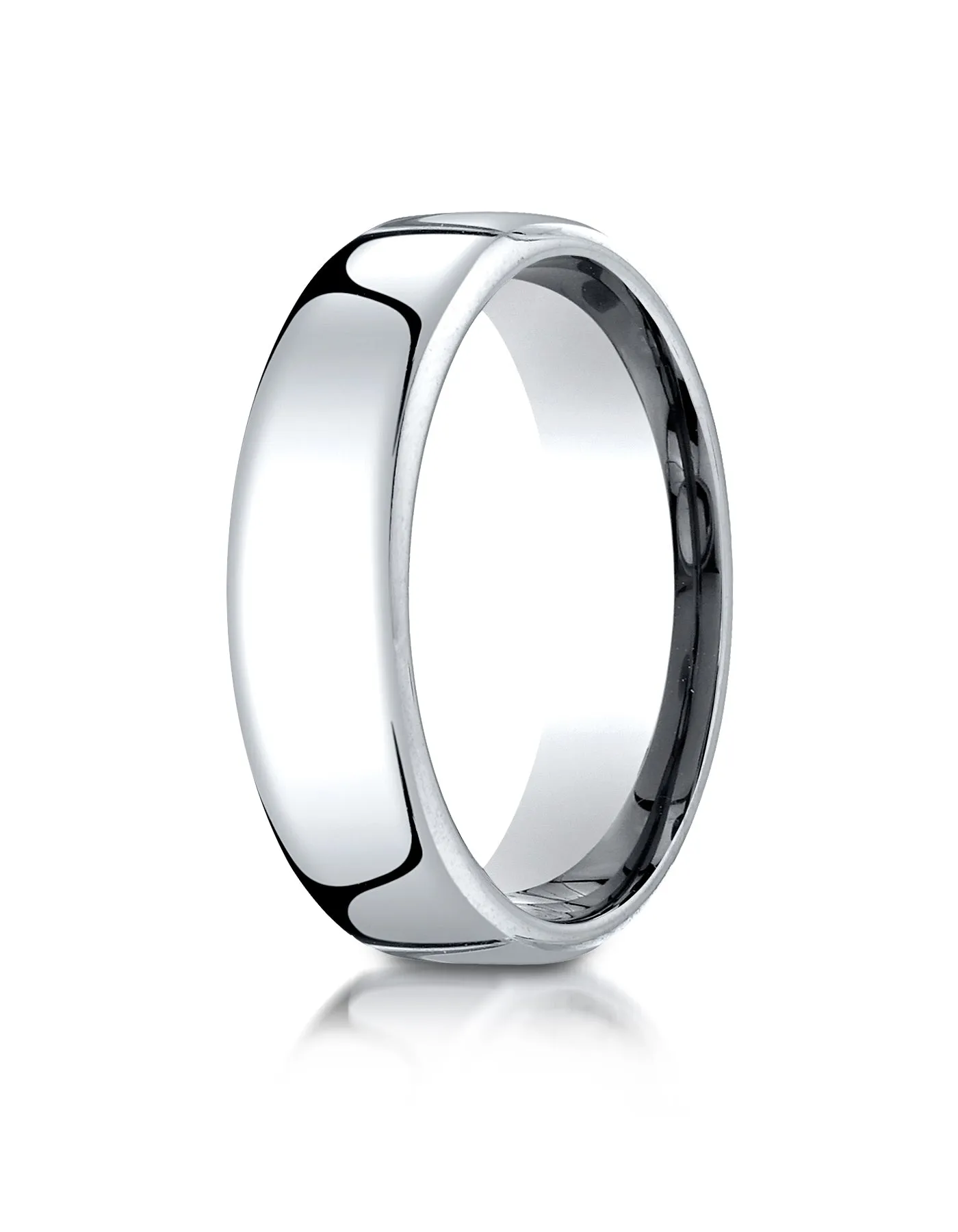 Benchmark Palladium 6.5mm European Comfort-Fit Wedding Band Ring (Sizes 4 - 14 )