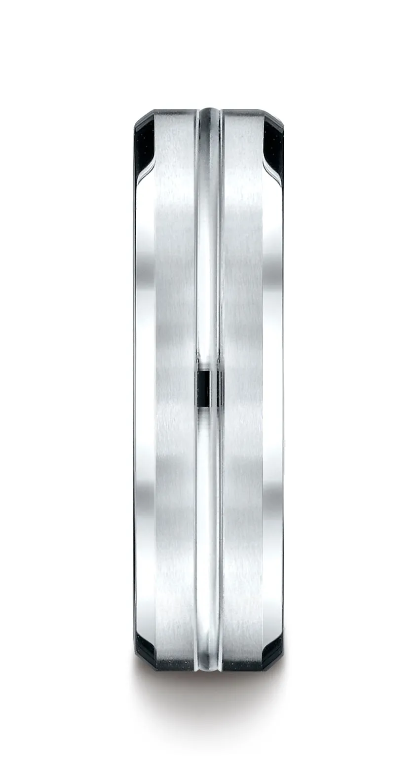 Benchmark Palladium 6mm Comfort-Fit Satin-Finished with High Polished Cut Carved Design Wedding Ring
