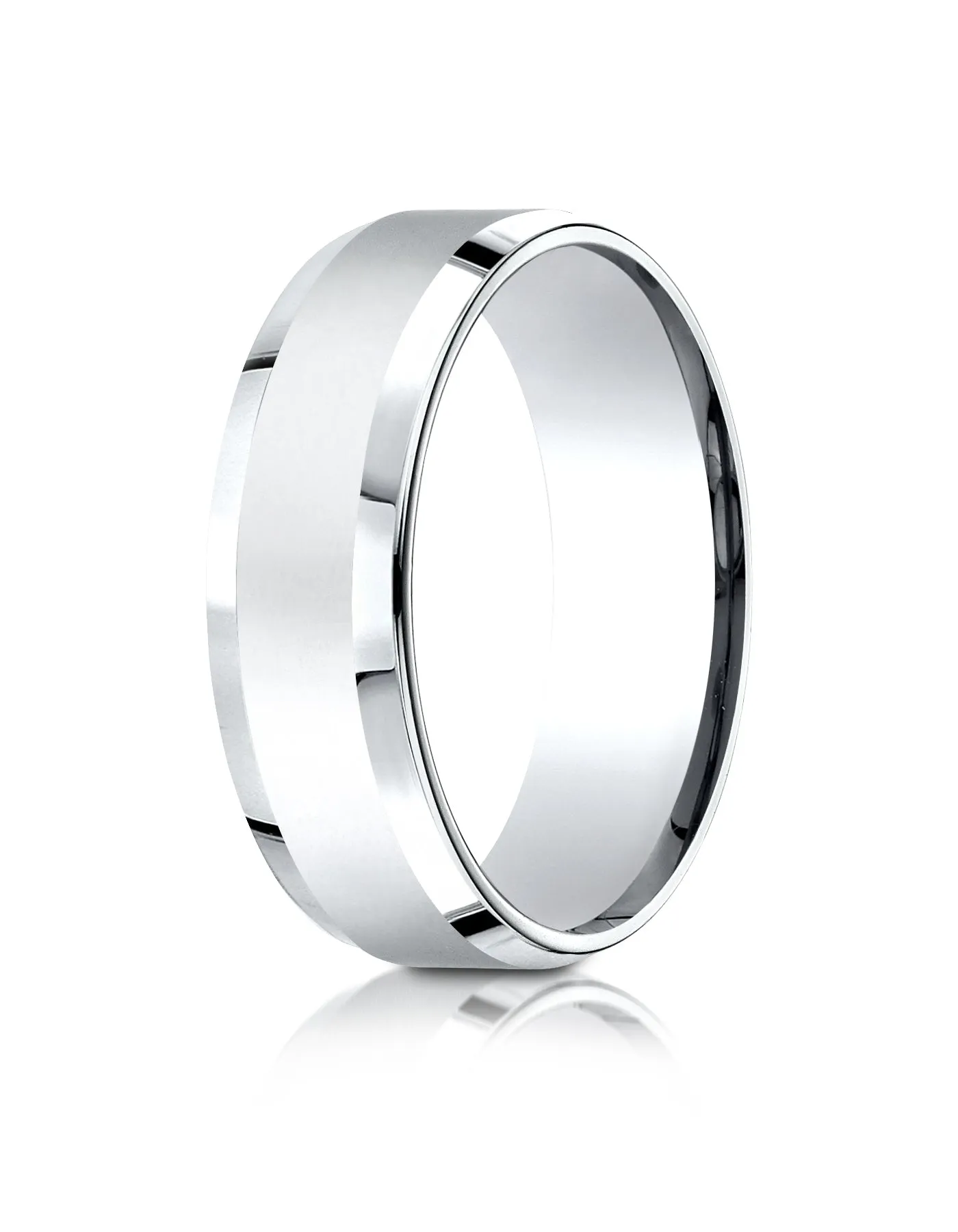 Benchmark Palladium 7mm Comfort-Fit High Polished Carved Design Band, (Sizes 4-15)