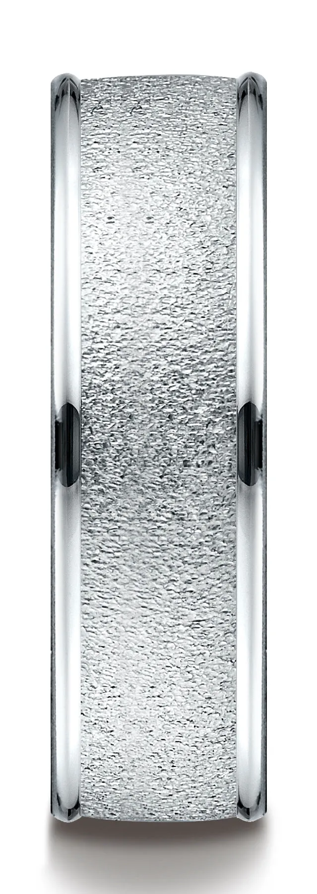 Benchmark Palladium 7mm Comfort-Fit Wired-Finished High Polished Round Edge Carved Design Band,(Size 4-15)