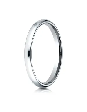 Benchmark Platinum 2.5mm Slightly Domed Standard Comfort-Fit Wedding Band Ring (Sizes 4 - 15 )