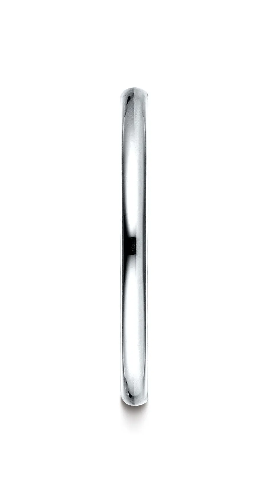 Benchmark Platinum 2mm Slightly Domed Standard Comfort-Fit Wedding Band Ring (Sizes 4 - 15 )
