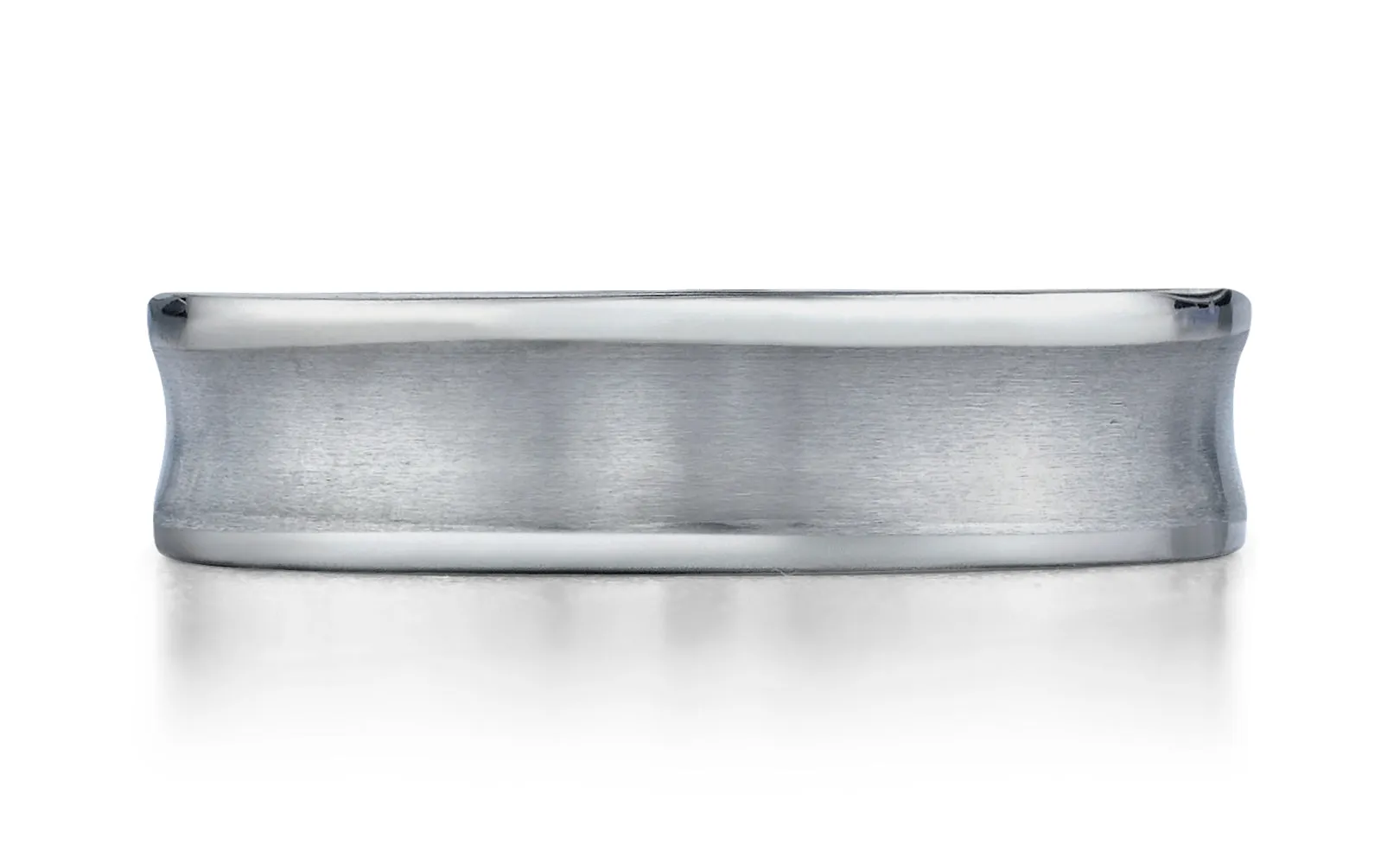 Benchmark Titanium 6mm Comfort-Fit Satin-Finished Concave Design Wedding Band Ring, (Sizes 6 - 14)