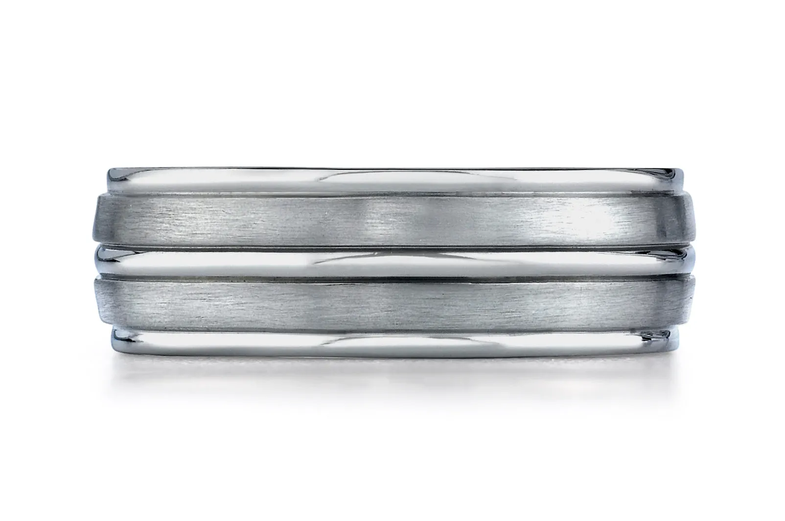 Benchmark Titanium 8mm Comfort-Fit Satin-Finished Round Edge Design Wedding Band Ring, (Sizes 6 - 14)