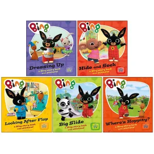 Bing Children Story 5 Books Collection Pack Set (Dressing-Up,Bing-Hide-Seek,Looking-After-Flop,Big Slide,Wheres-Hoppity)