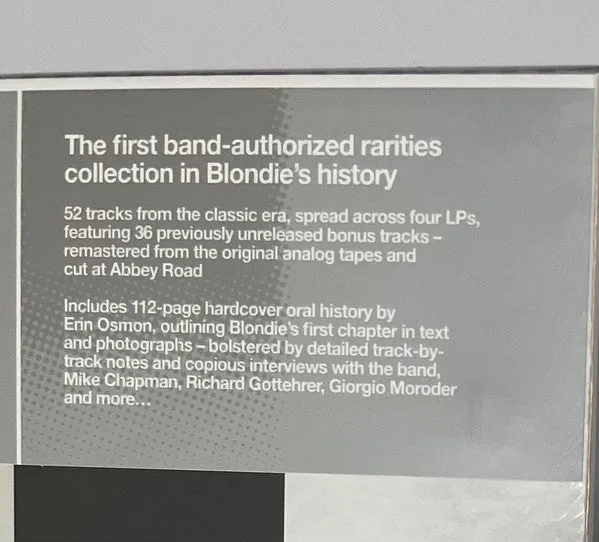 Blondie ‎– Against The Odds 1974 - 1982 4X Vinyl LP Record Box Set