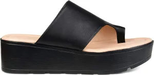 Brinley Co. Comfort Womens Platform Slip-on Sandal Black, 8.5 Regular US