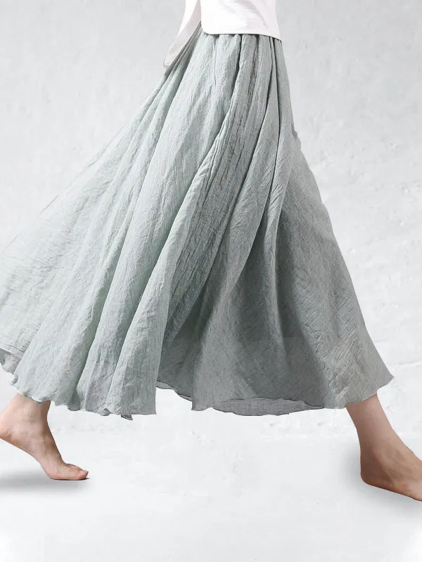 Brise | Cotton-Linen Skirt by Eva