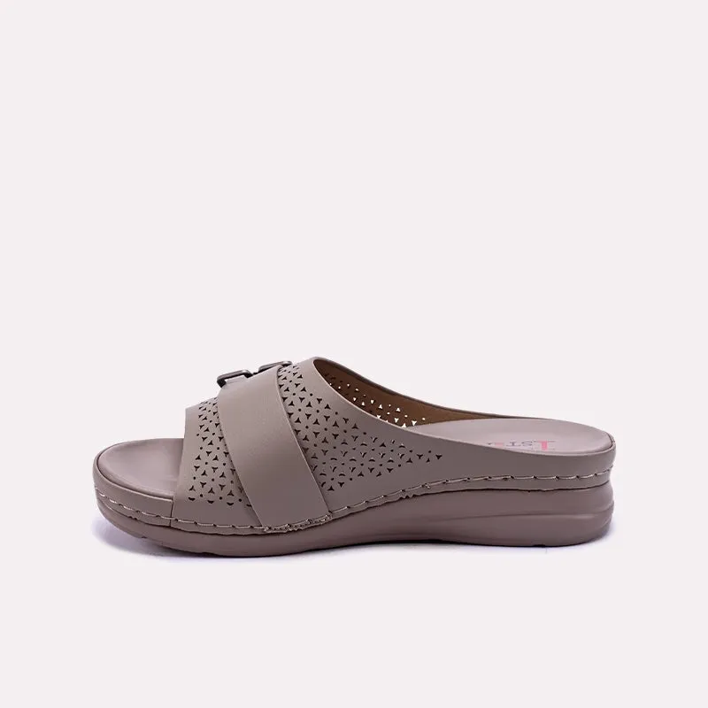 Brown Comfy Casual Slides 0412922