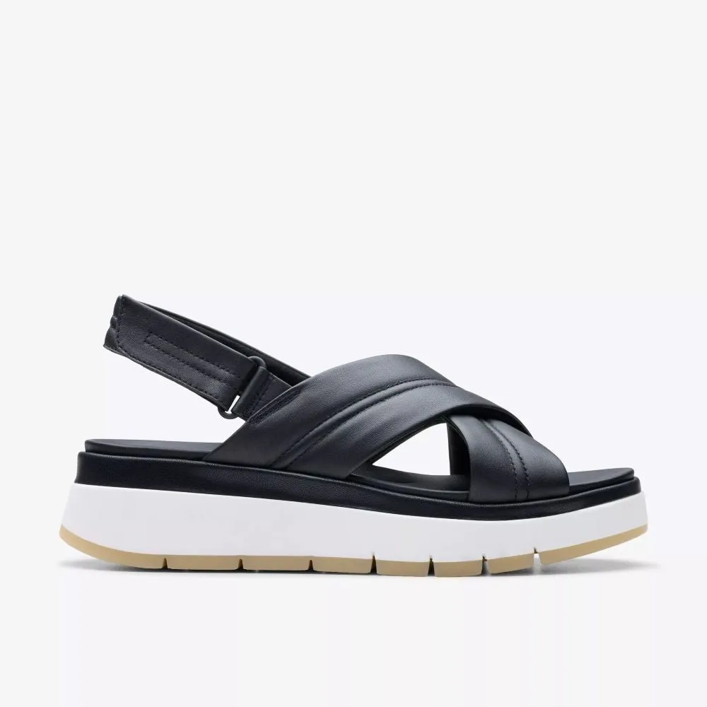 Clarks - Tuscan Cross - Black Leather - Sandals