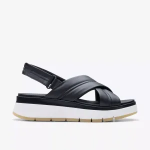 Clarks - Tuscan Cross - Black Leather - Sandals