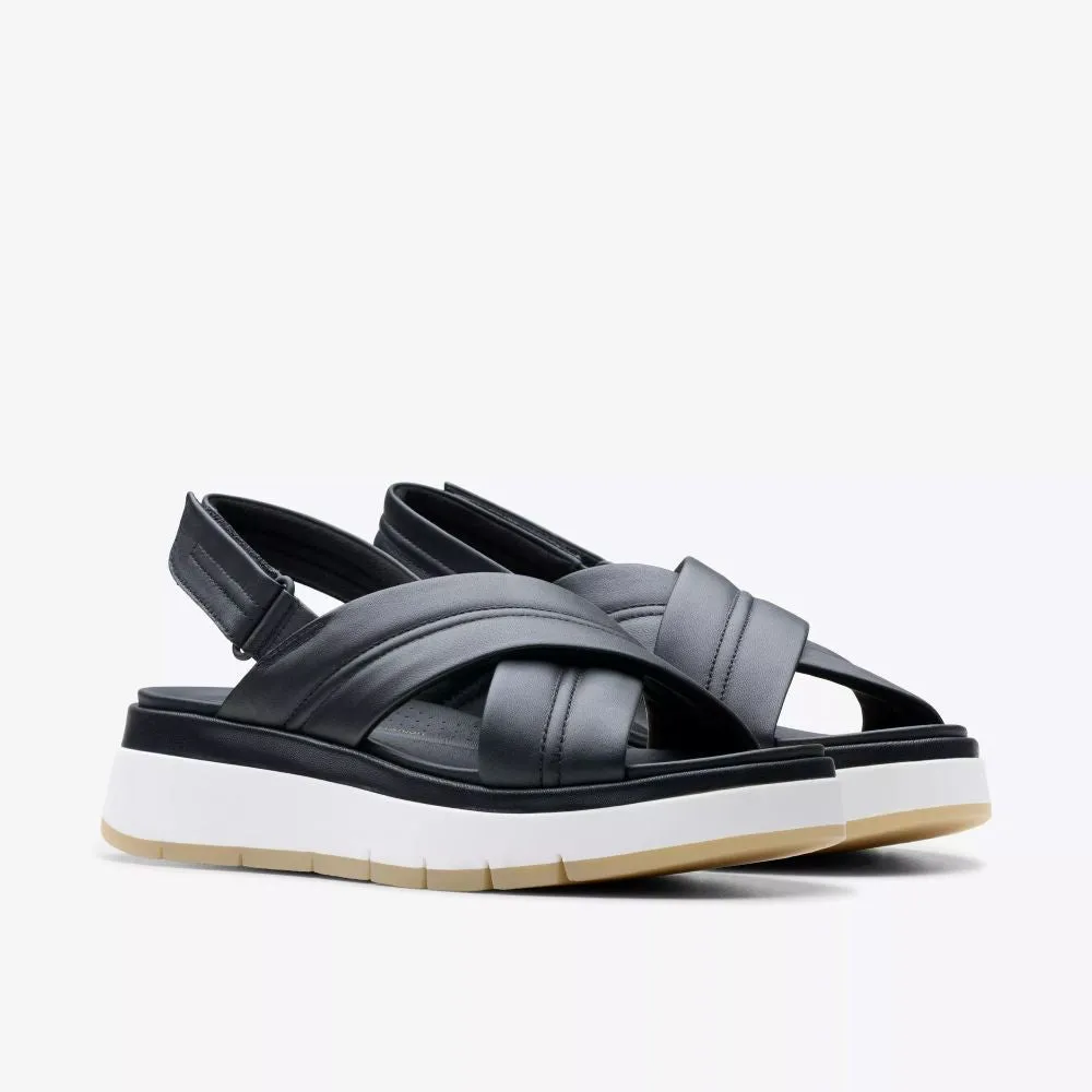 Clarks - Tuscan Cross - Black Leather - Sandals