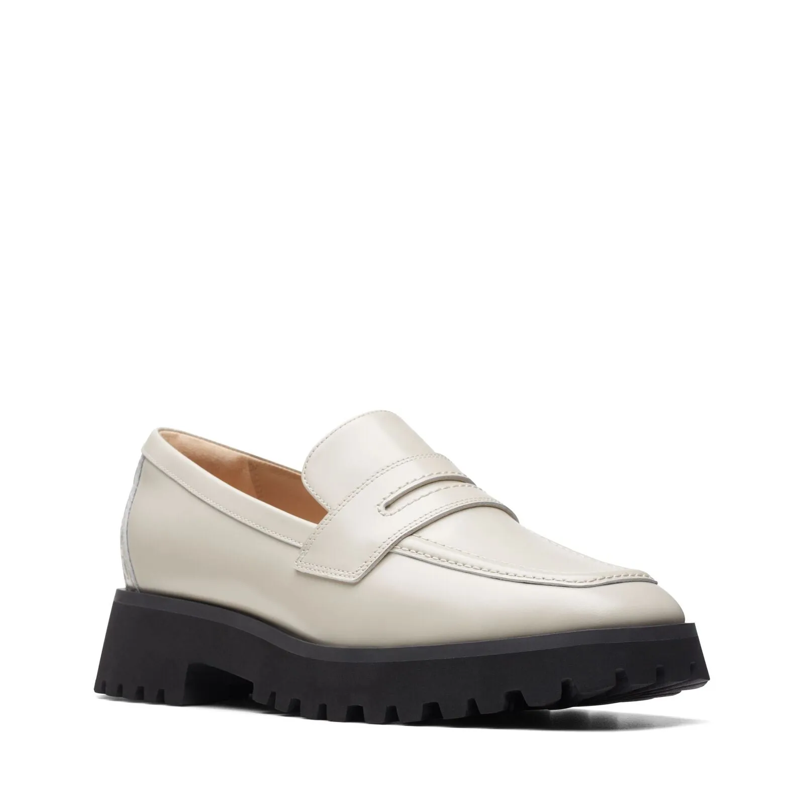 Clarks Women's Stayso Edge Ivory Leather 26174707