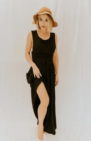 Classic Black Linen Dress