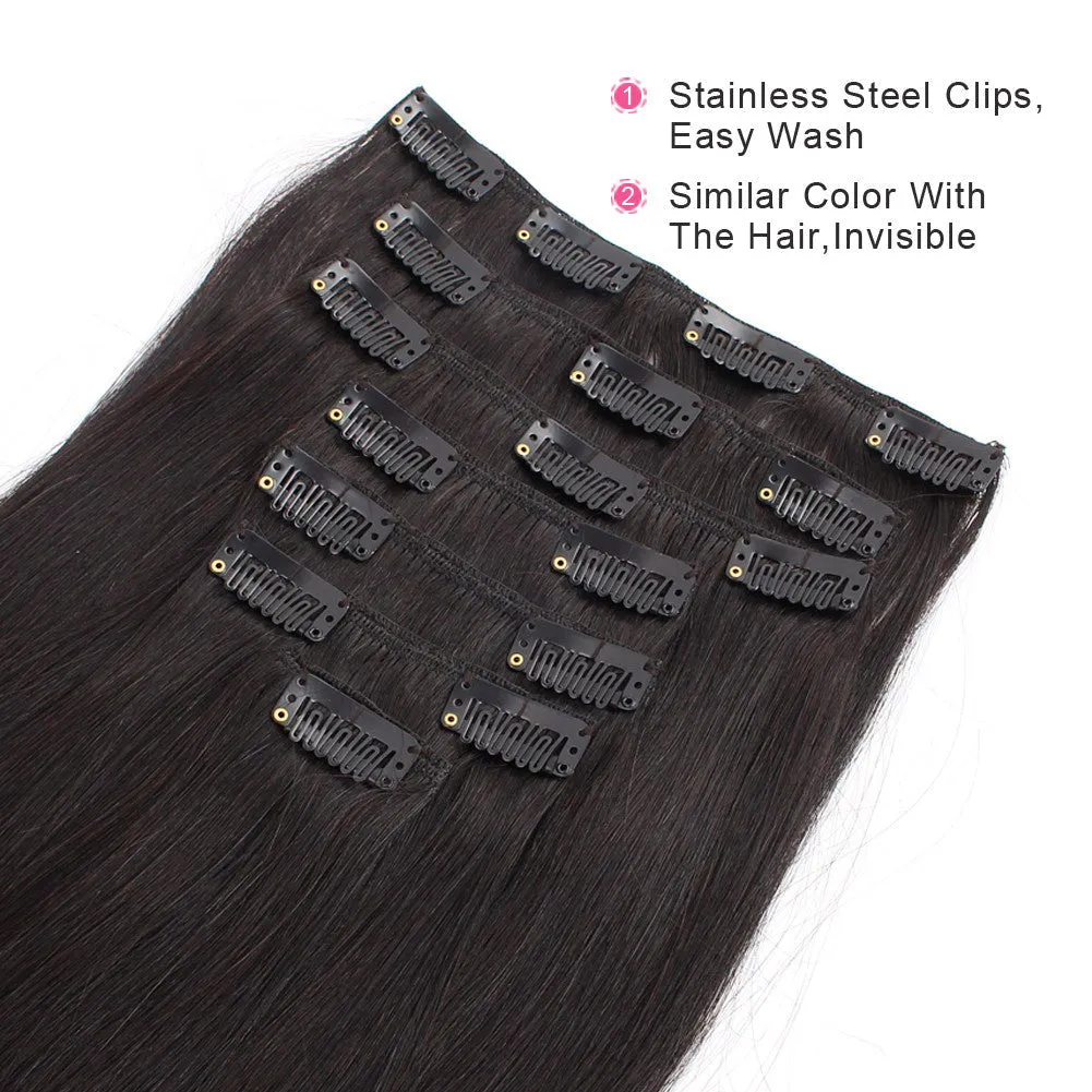 Clip in Hair Extension Silky Straight