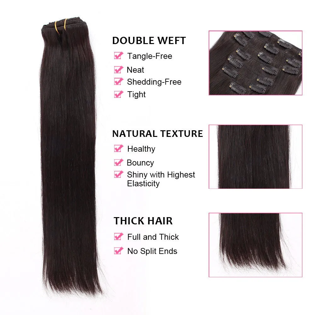 Clip in Hair Extension Silky Straight