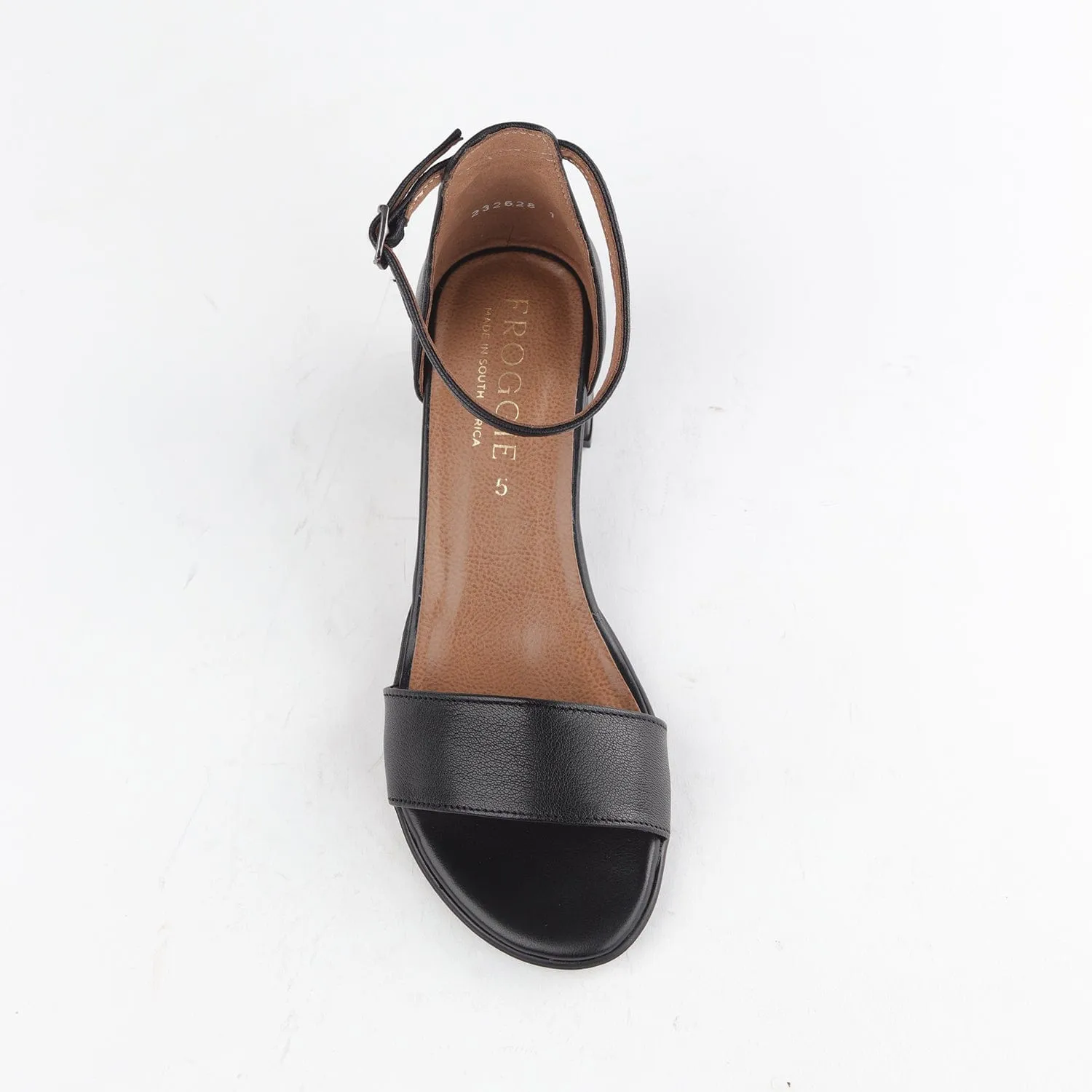 Closed back ankle strap sandal in Black - 11879