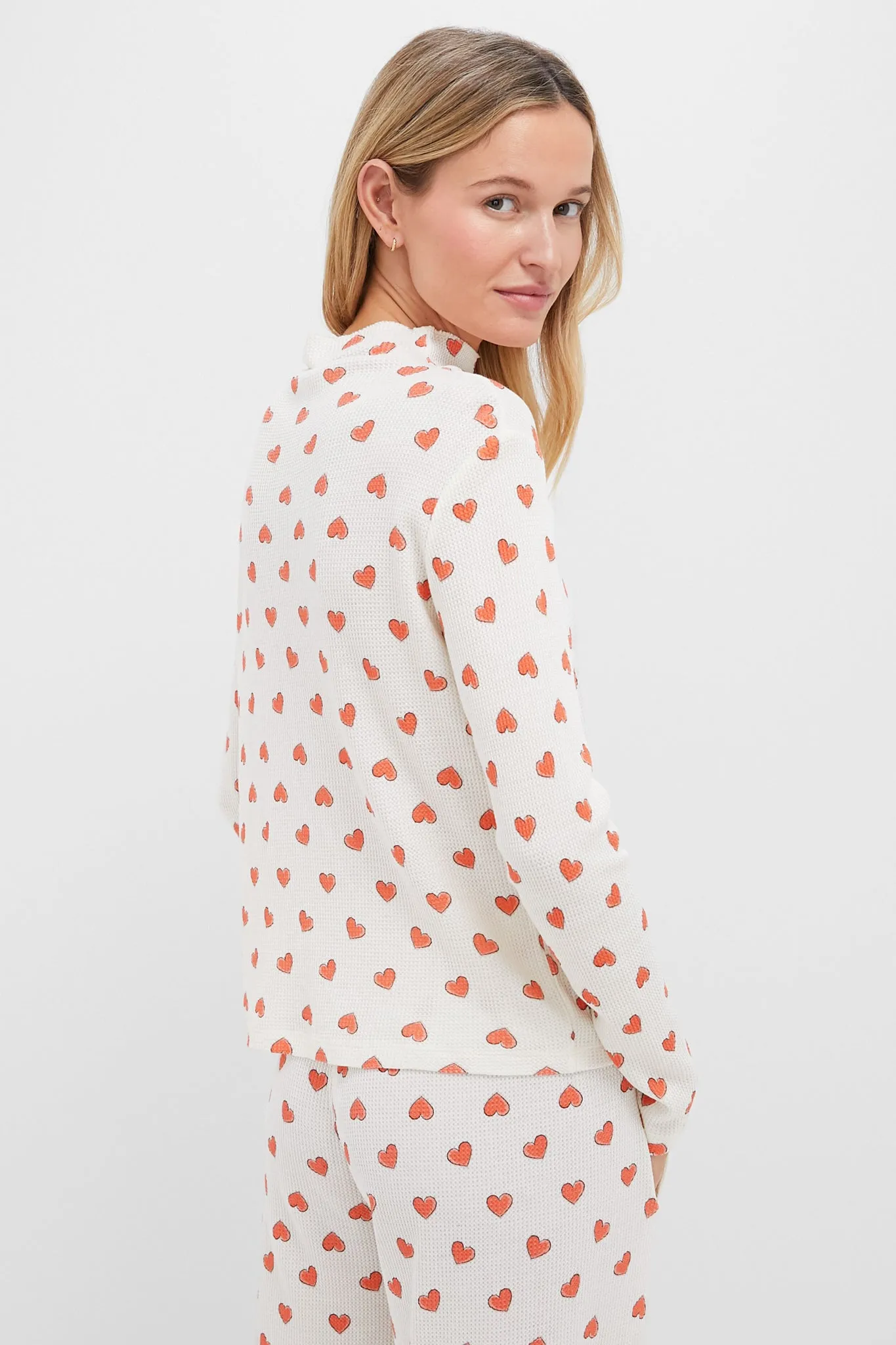 Cream Multi Heart Arizona Turtleneck