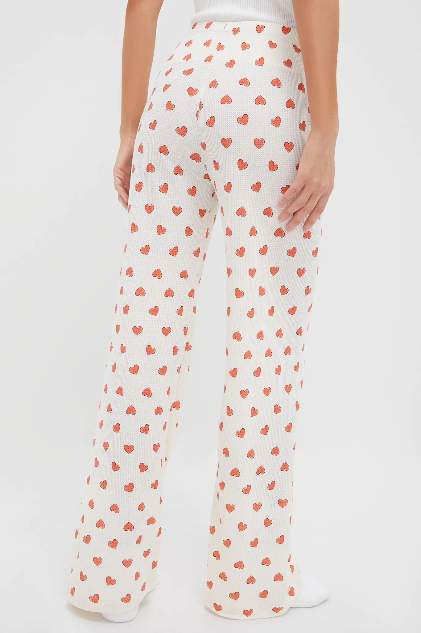Cream Multi Heart Jan Pants