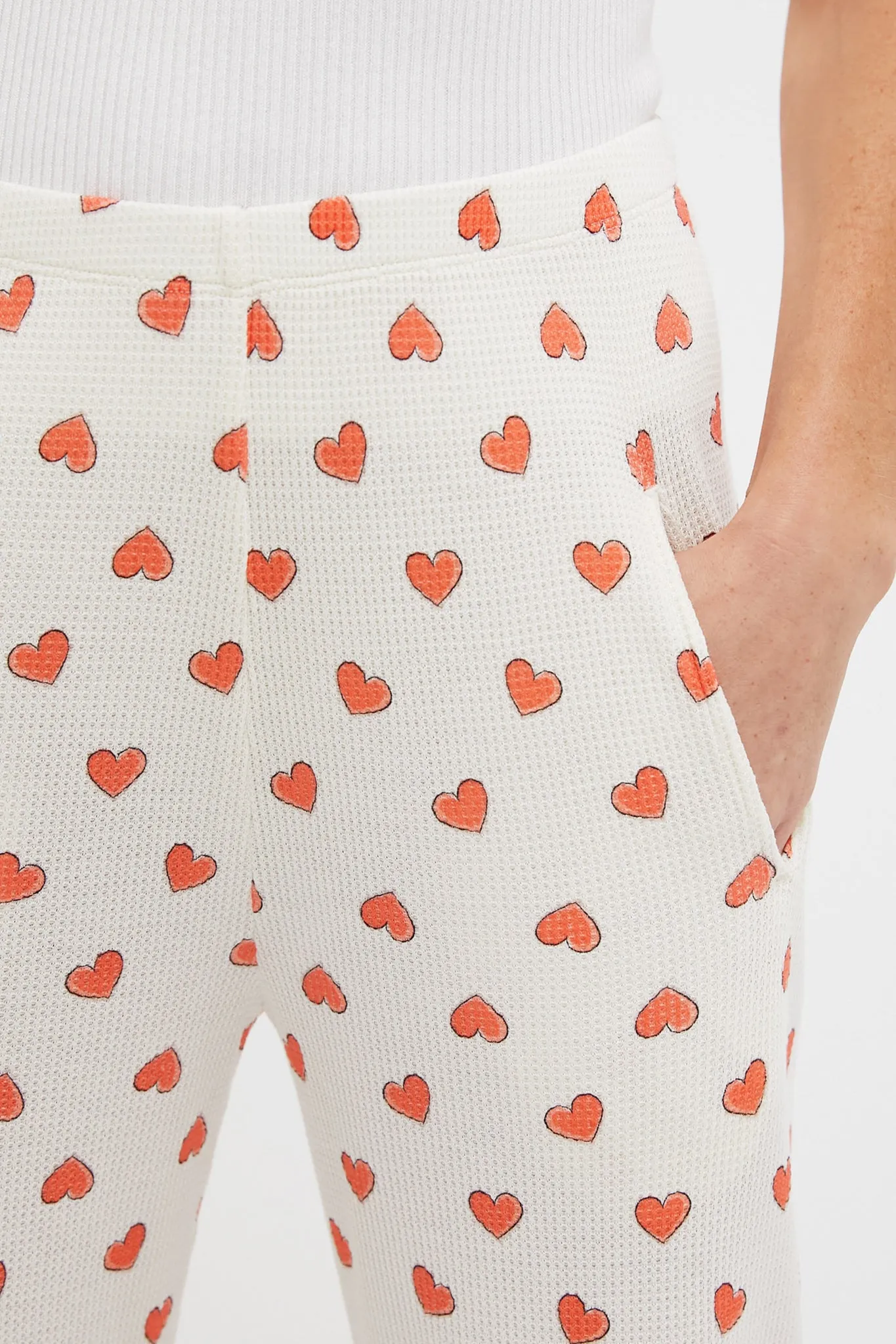 Cream Multi Heart Jan Pants