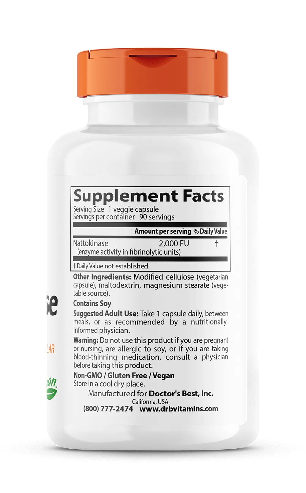 Doctor's Best Nattokinase 2000FU, 90 vcaps