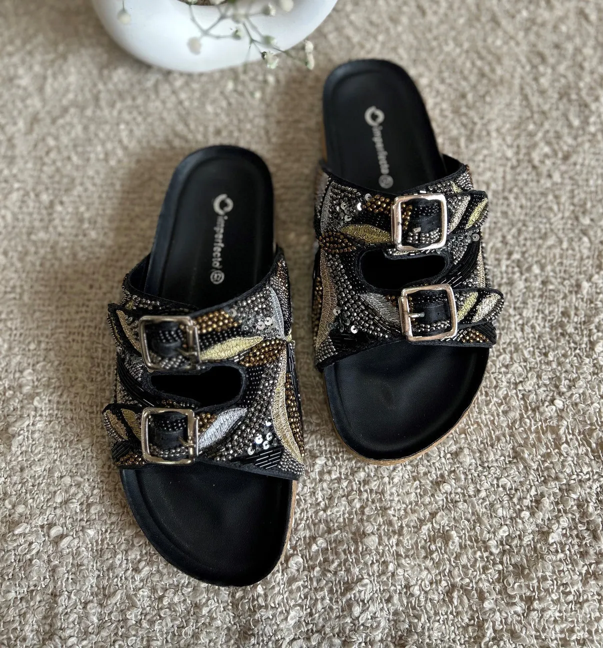 Embroidery Alia Slides