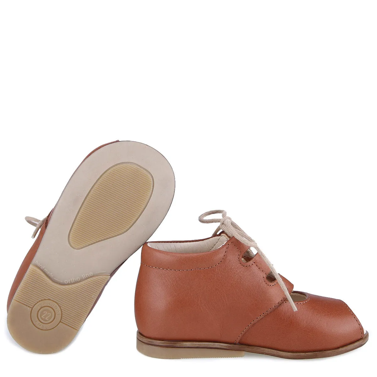 Emel Luggage Lace-Up Peep Toe Sandal