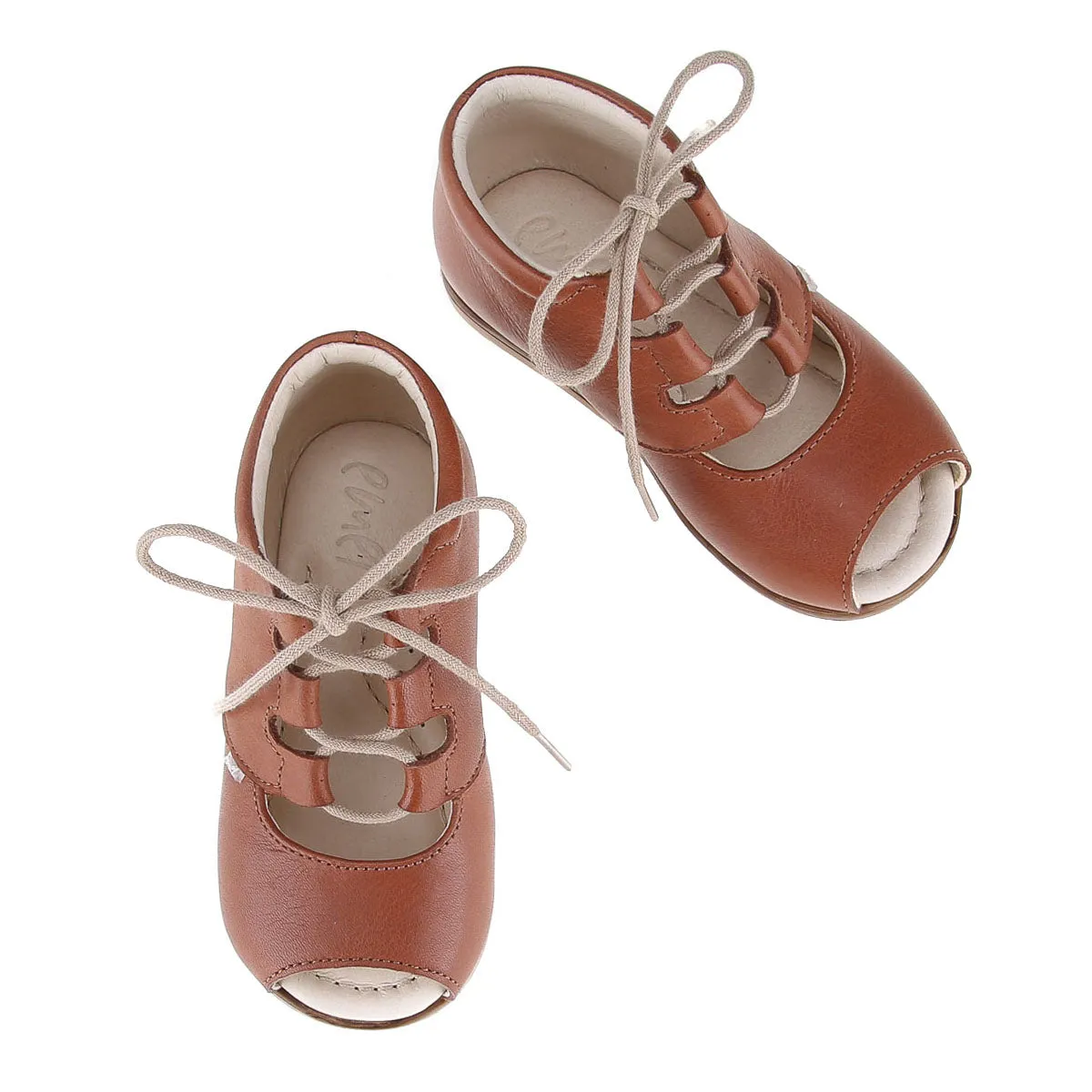 Emel Luggage Lace-Up Peep Toe Sandal