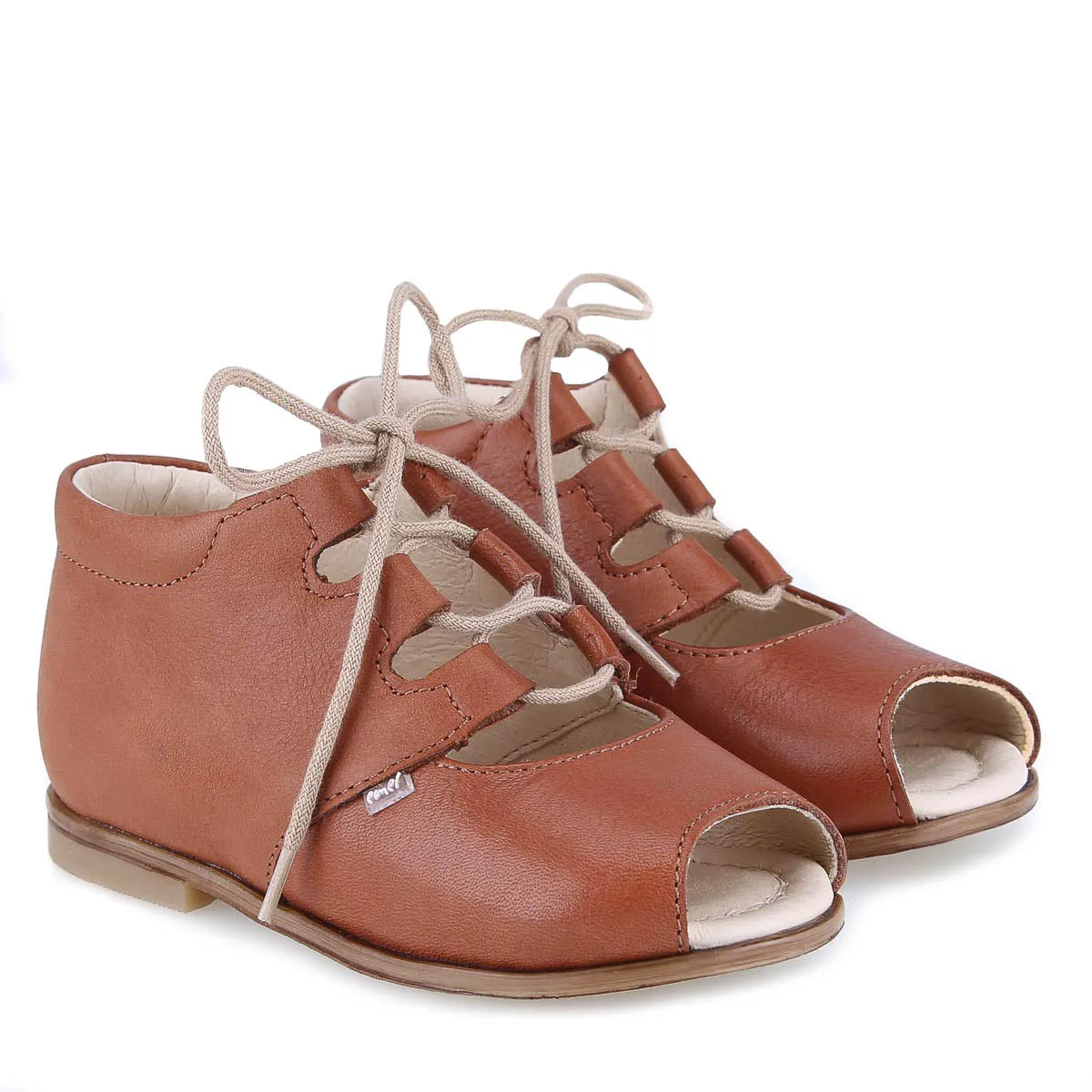 Emel Luggage Lace-Up Peep Toe Sandal