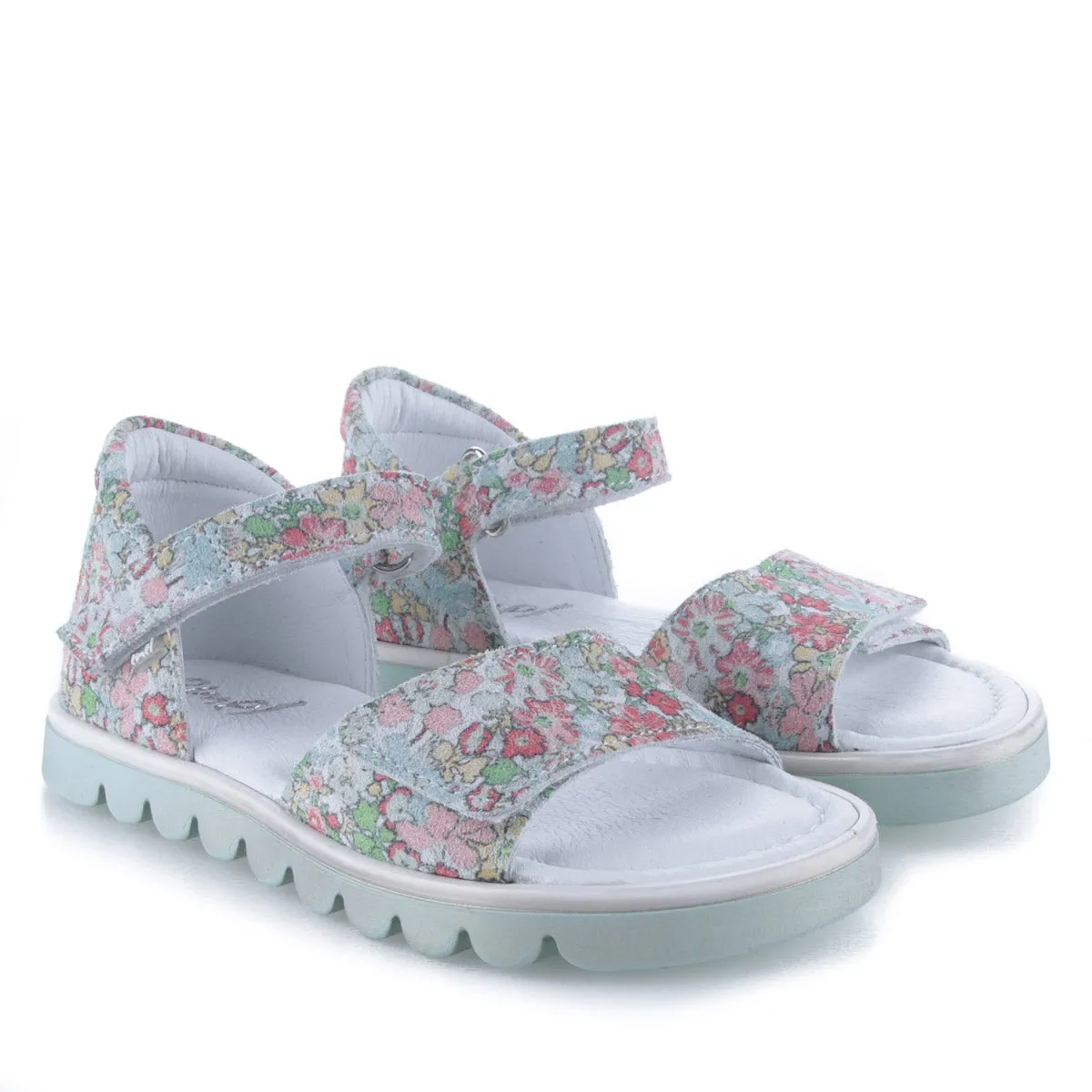 Emel Mint/Multicolour Flower Print Sandal