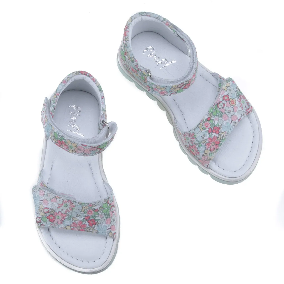 Emel Mint/Multicolour Flower Print Sandal