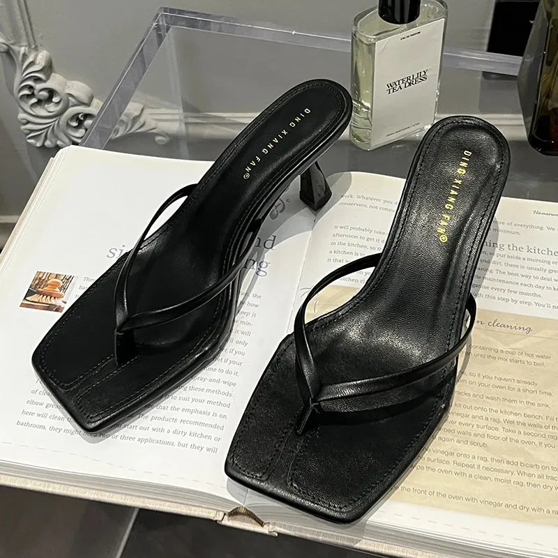 Female Summer Sexy Heels Sandals Slides Ladies Shoes Fashion Women Pumps Flip Flops Luxury High Heels Slippers Shoes