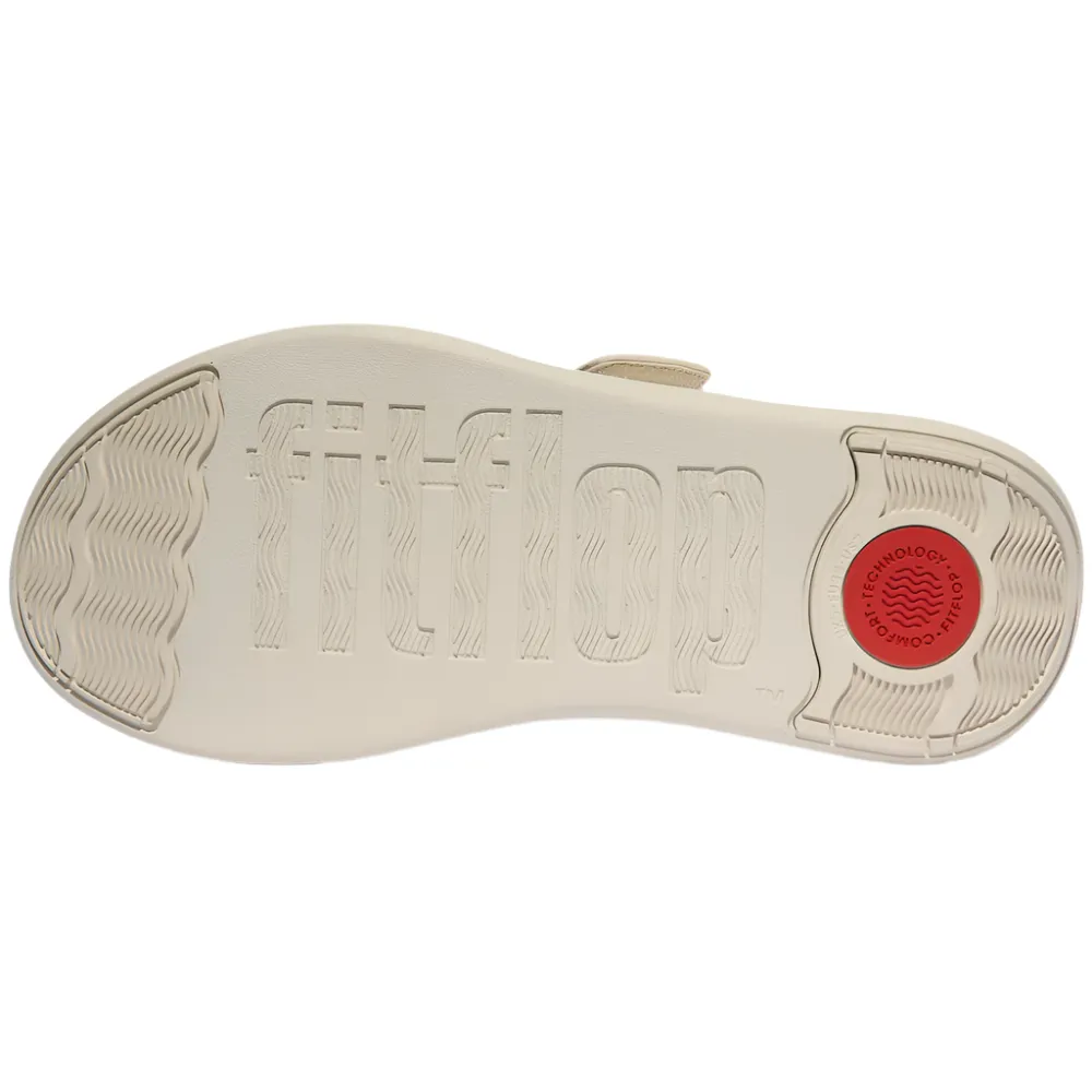 FitFlop F-Mode Go Adjustable Flatform Paris Beige Toe-Post Sandals