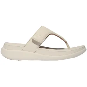 FitFlop F-Mode Go Adjustable Flatform Paris Beige Toe-Post Sandals