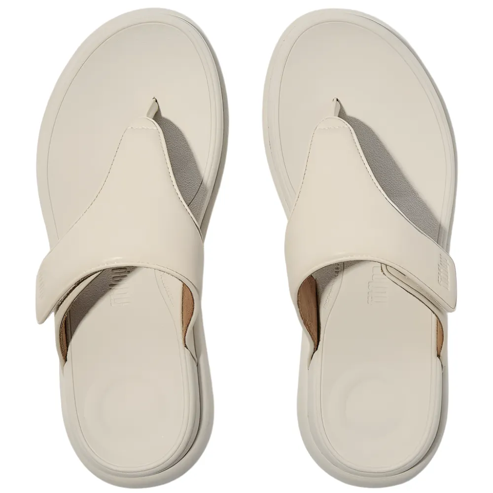 FitFlop F-Mode Go Adjustable Flatform Paris Beige Toe-Post Sandals